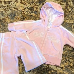 Adidas sweatsuit baby girl size 3 months